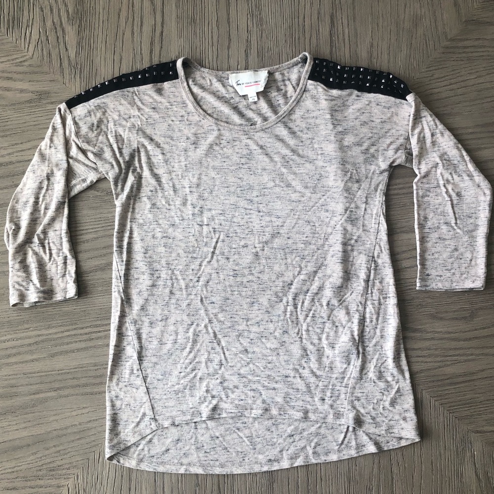 Vince Camuto Heather Gray 3/4 Sleeve Top
